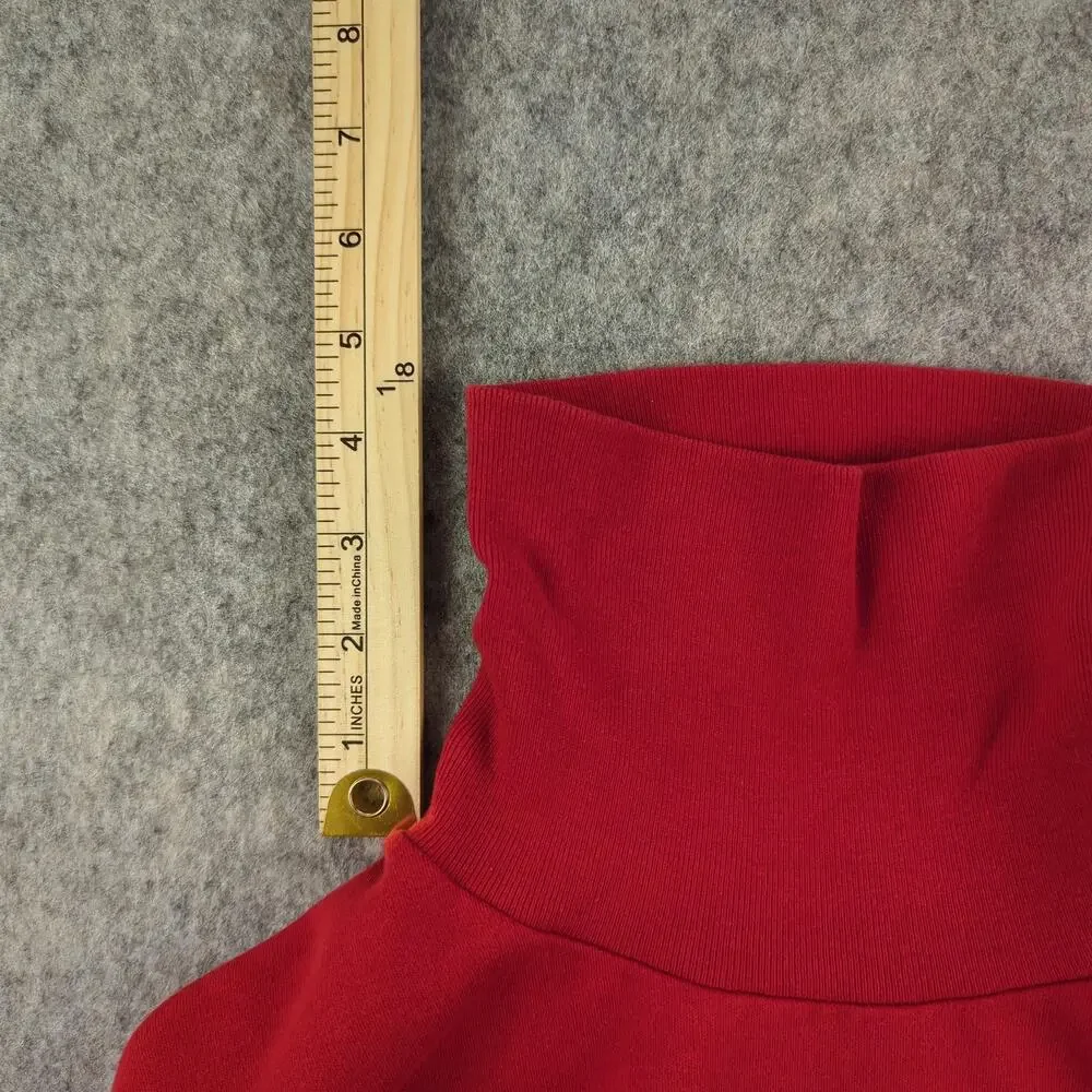 Vintage Polo Ralph Lauren Turtleneck Sweater Mens Medium Red Long Sleeve USA 90s